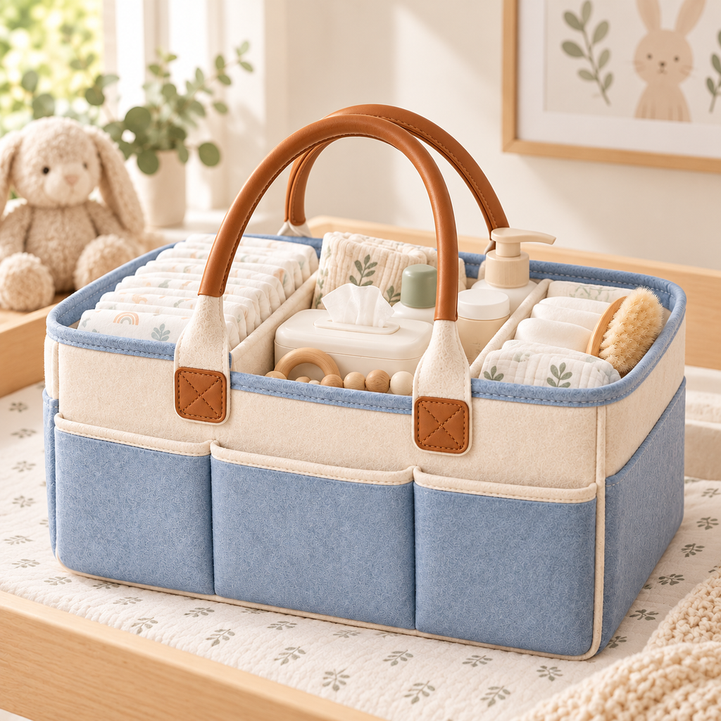 Portable Baby Diaper Caddy Organizer — first lifestyle view