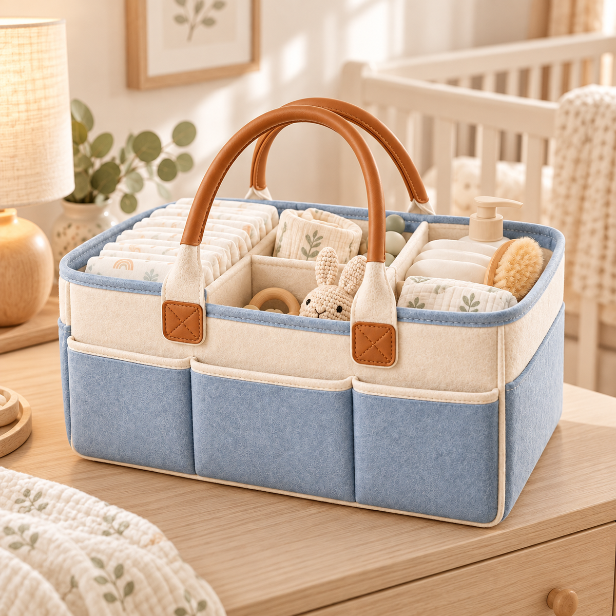 Portable Baby Diaper Caddy Organizer — second lifestyle view