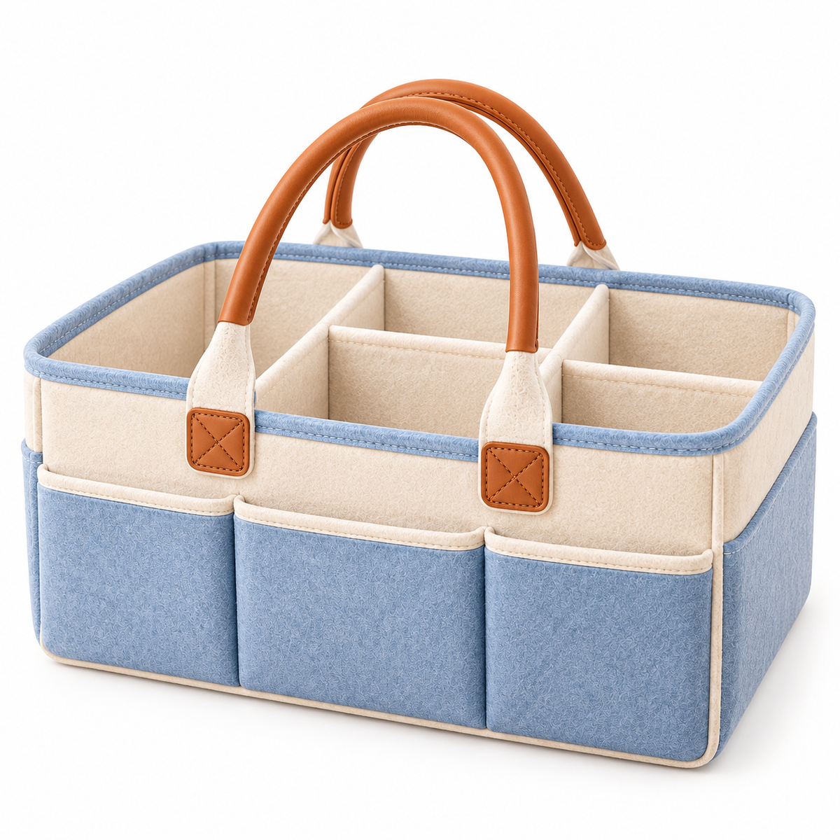 Portable Baby Diaper Caddy Organizer — white background product view