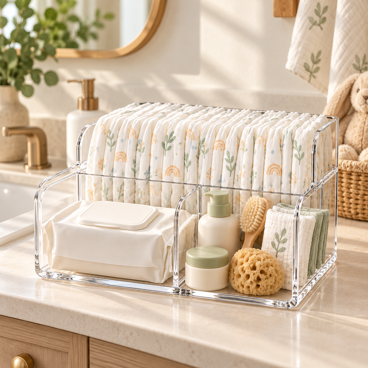 Clear Diaper Changing Organizer — second lifestyle view
