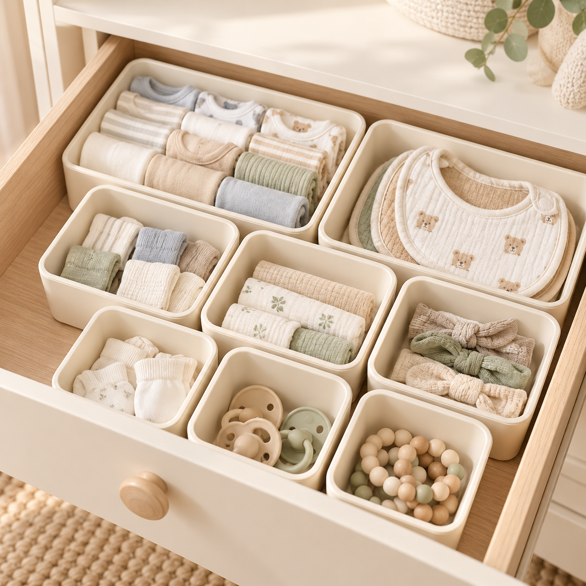 Modular Baby Drawer Organizer Bin Set — second lifestyle view