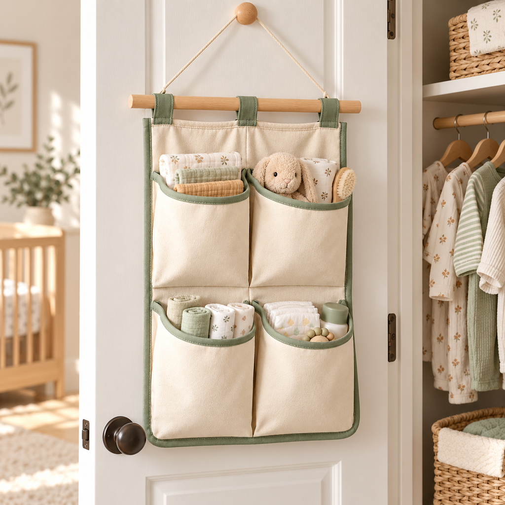 Hanging Nursery Pocket Organizer — second lifestyle view