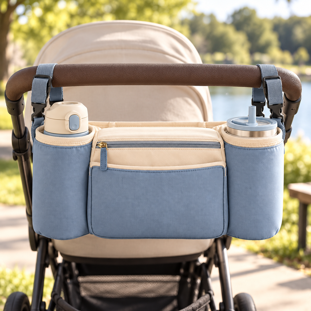 Stroller Organizer with Cup Holders — first lifestyle view