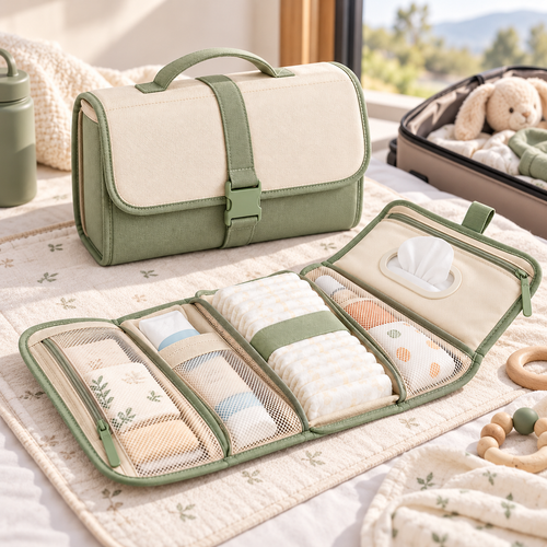 Foldable Travel Diaper Organizer — first lifestyle view